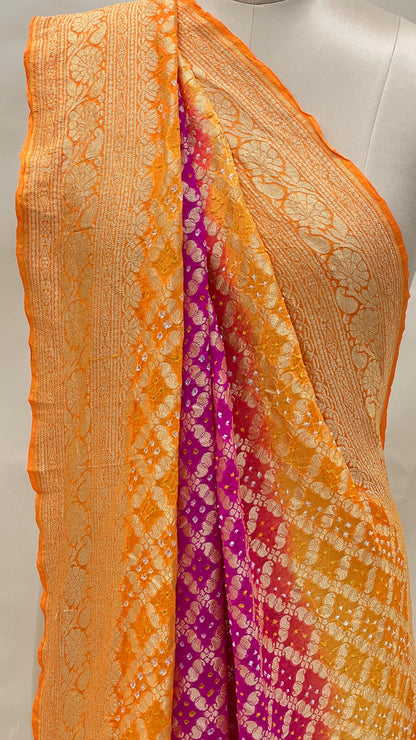 Pure Khadi Shaded Bandhani Dupatta