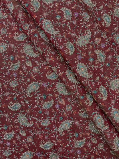 Tissue Print With Embroidery (colors available) 44"inch