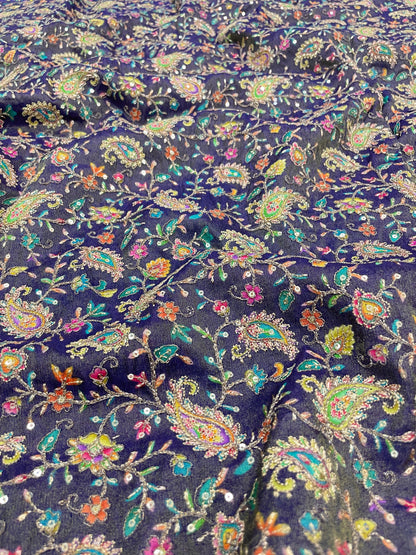 Tissue Print With Embroidery (colors available) 44"inch