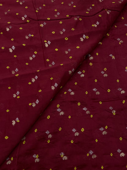 Pure Chanderi Zari Butti With Hand Bandhni (Color Available)