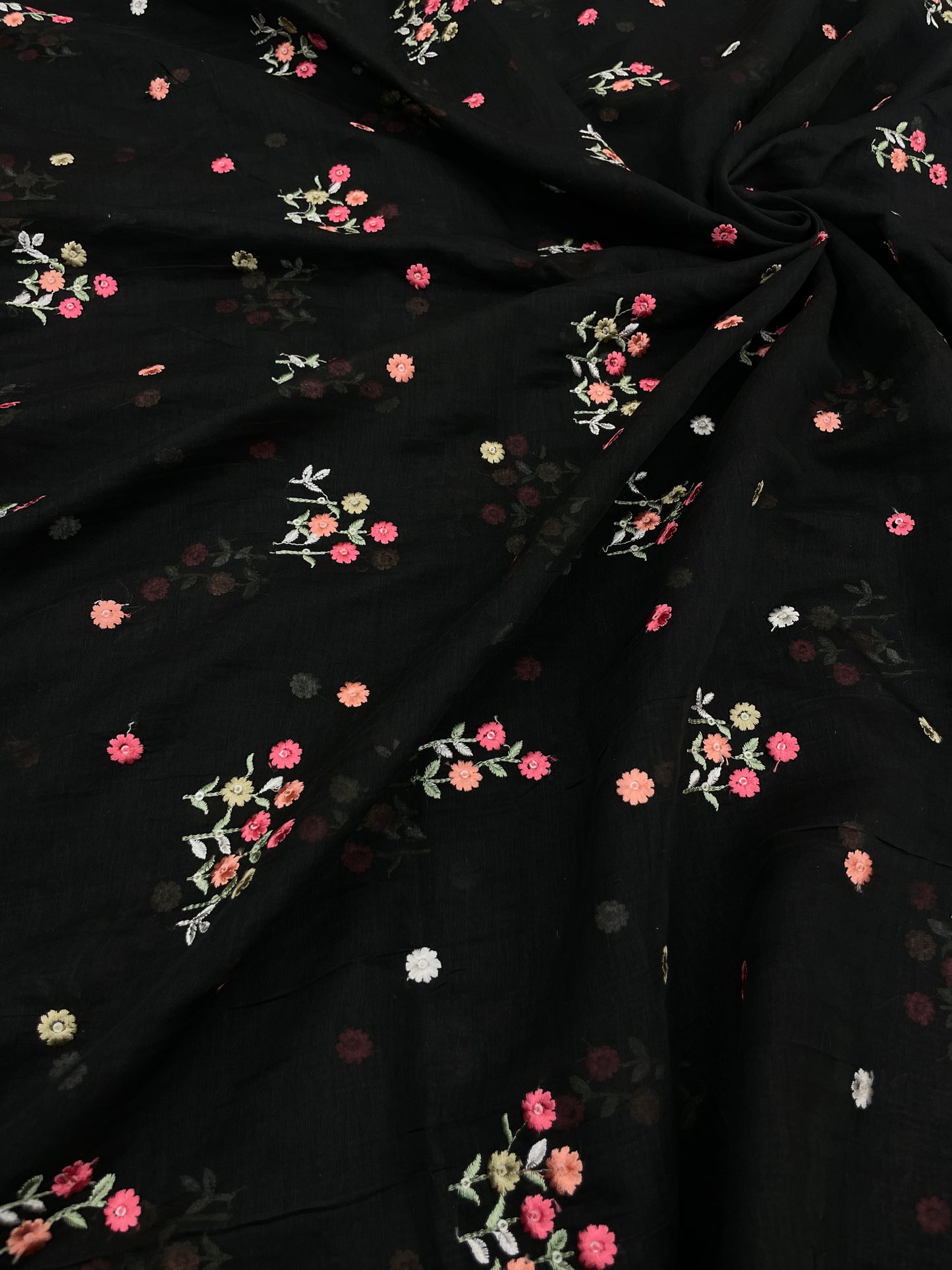 Chanderi Silk Embroidery (colors available) 44"inch