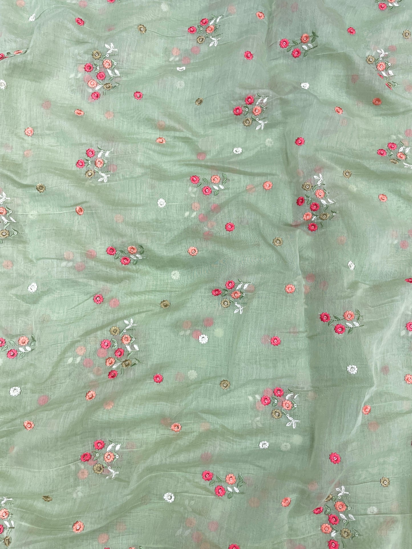 Chanderi Silk Embroidery (colors available) 44"inch