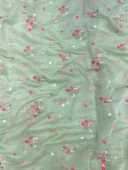 Chanderi Silk Embroidery (colors available) 44"inch