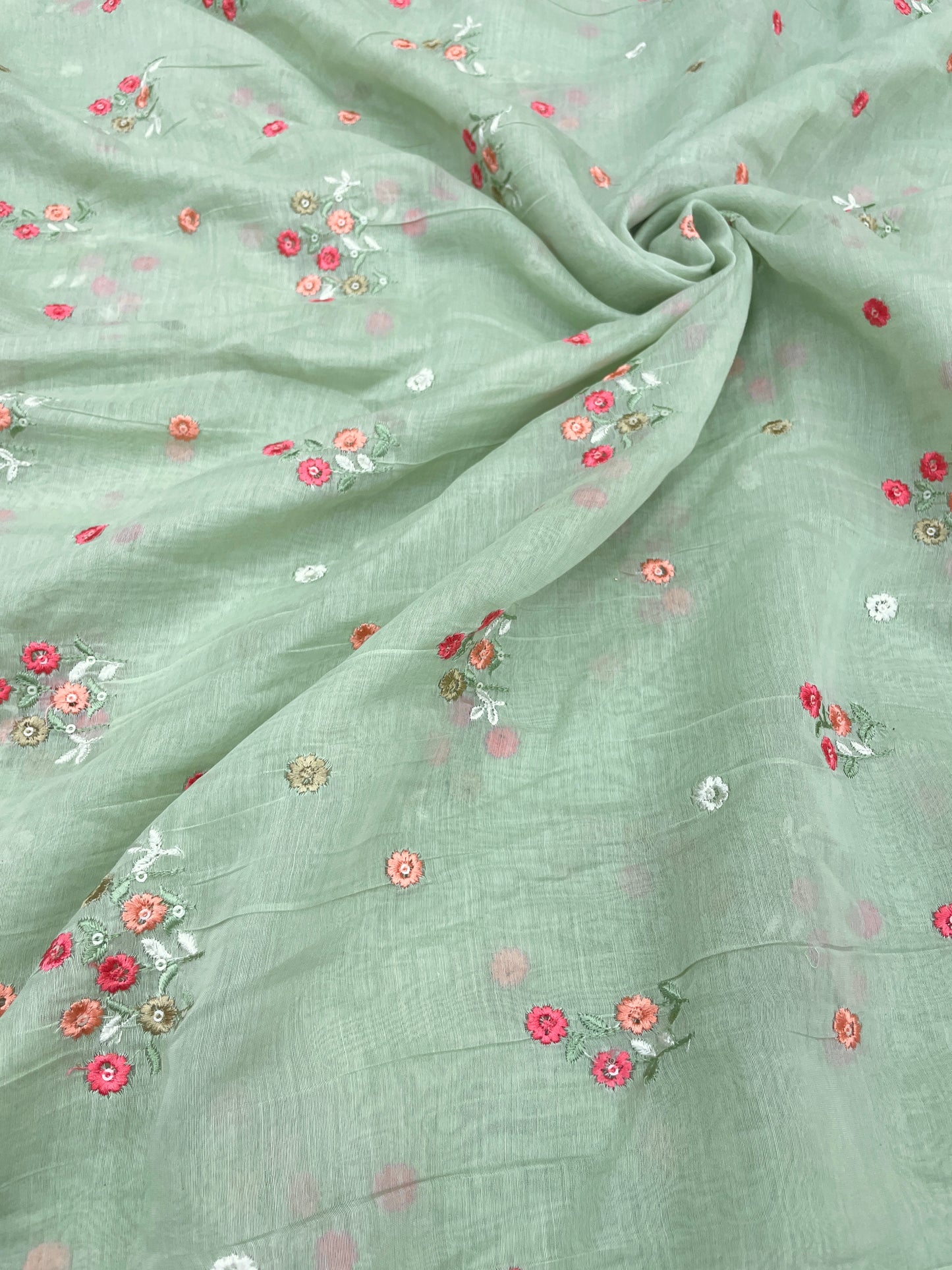 Chanderi Silk Embroidery (colors available) 44"inch