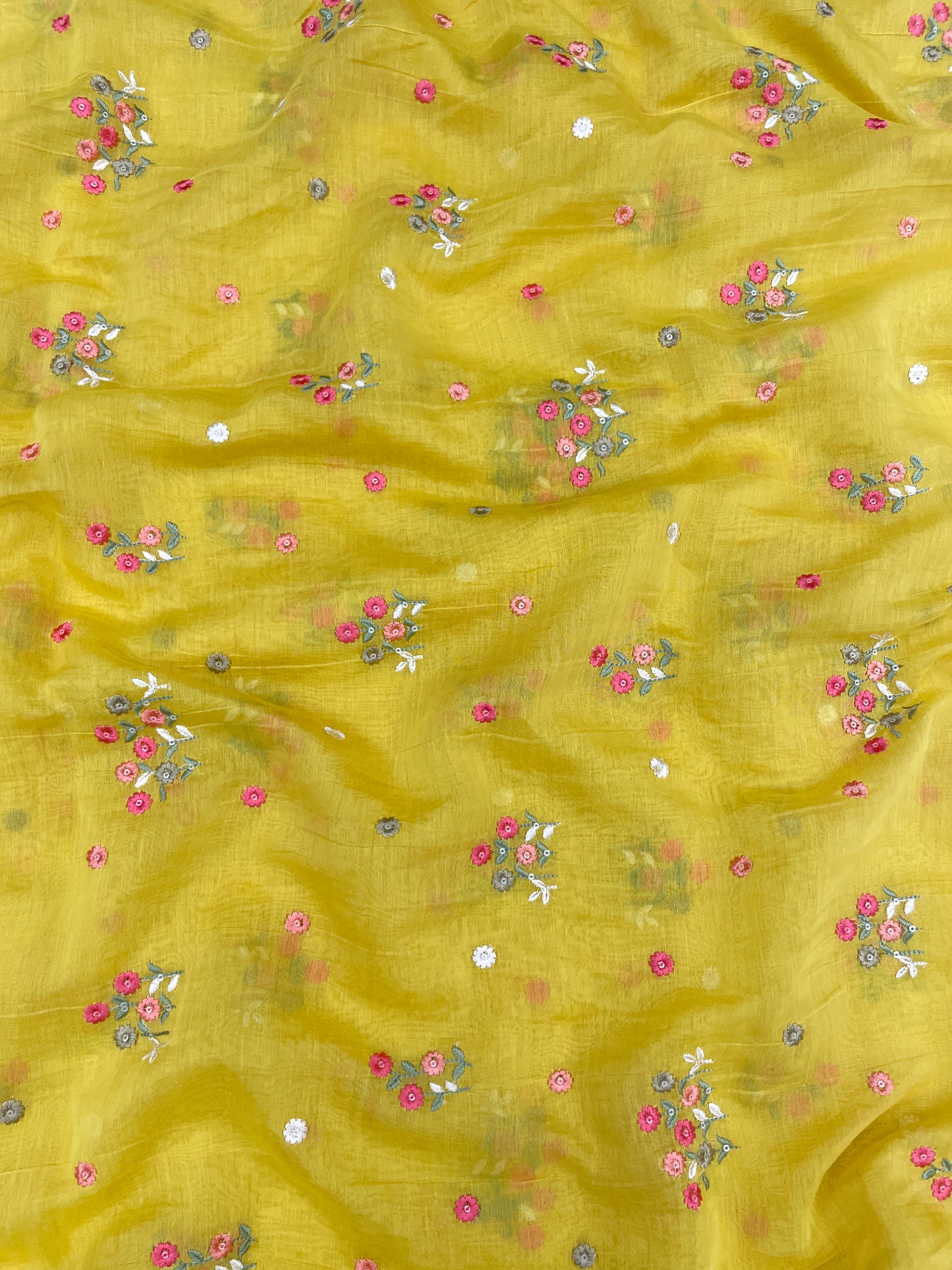 Chanderi Silk Embroidery (colors available) 44"inch