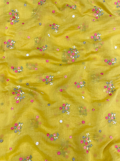 Chanderi Silk Embroidery (colors available) 44"inch