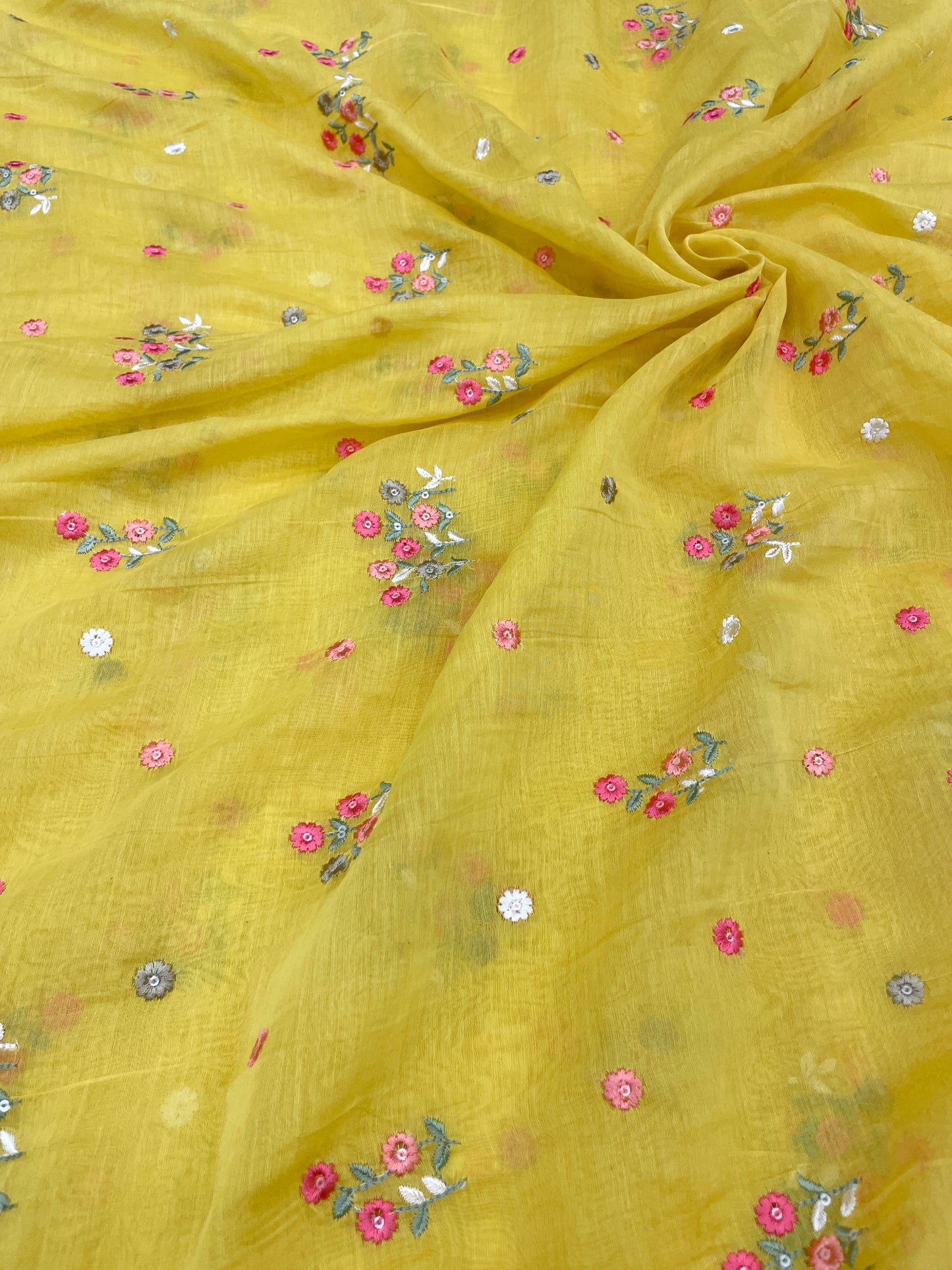 Chanderi Silk Embroidery (colors available) 44"inch