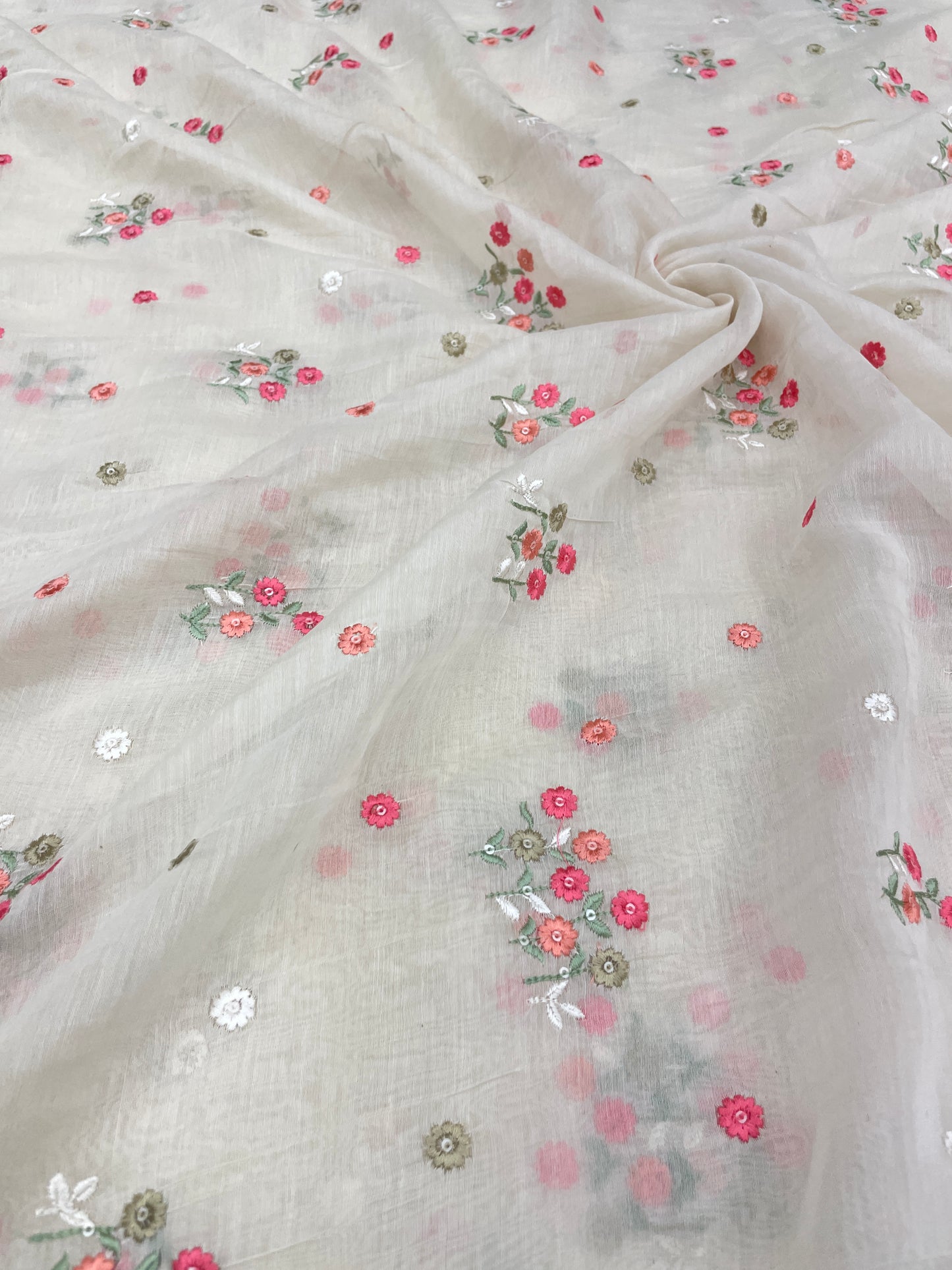 Chanderi Silk Embroidery (colors available) 44"inch