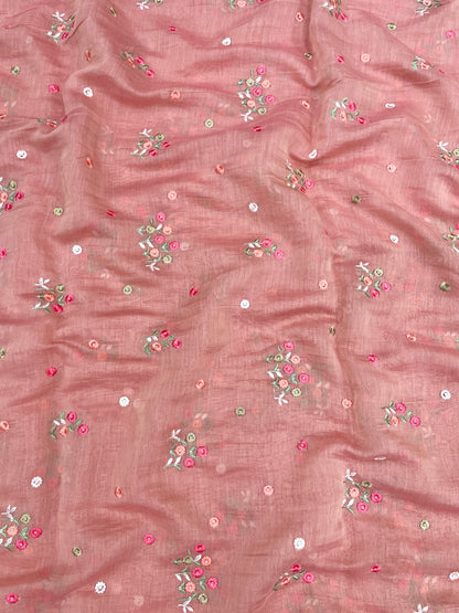 Chanderi Silk Embroidery (colors available) 44"inch