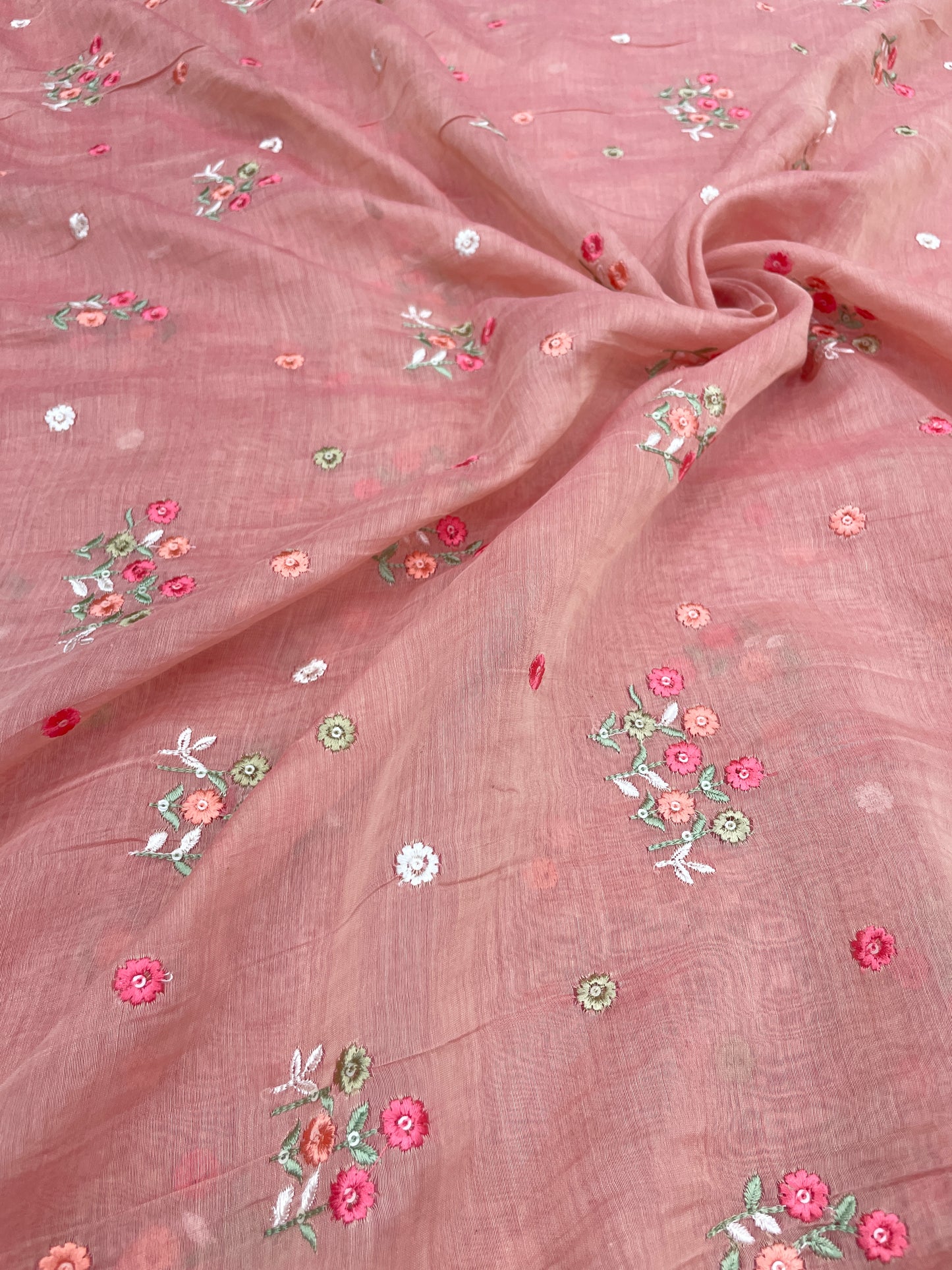 Chanderi Silk Embroidery (colors available) 44"inch