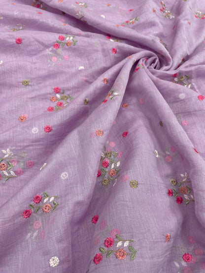 Chanderi Silk Embroidery (colors available) 44"inch