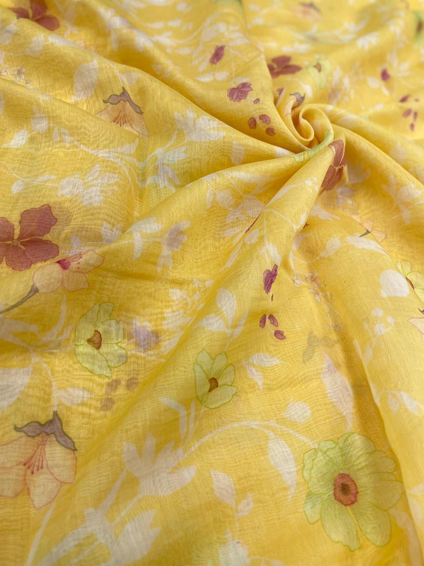 Floral Chanderi Print (colors available) 44"inch