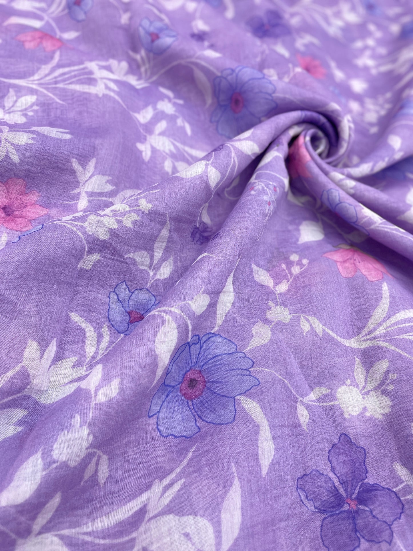 Floral Chanderi Print (colors available) 44"inch