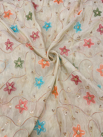 Tissue Beads Embroidery (44"Inch)