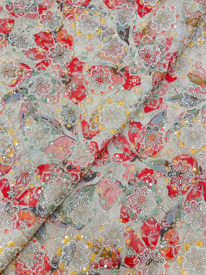 Tissue Beads Embroidery (44"Inch)