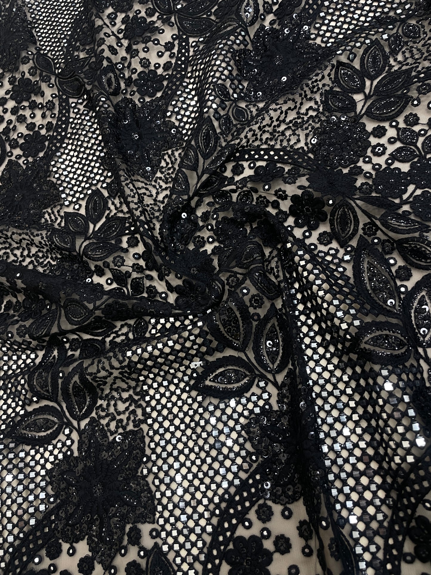 Net CutWork Embroidery (Color Available) 44"Inch