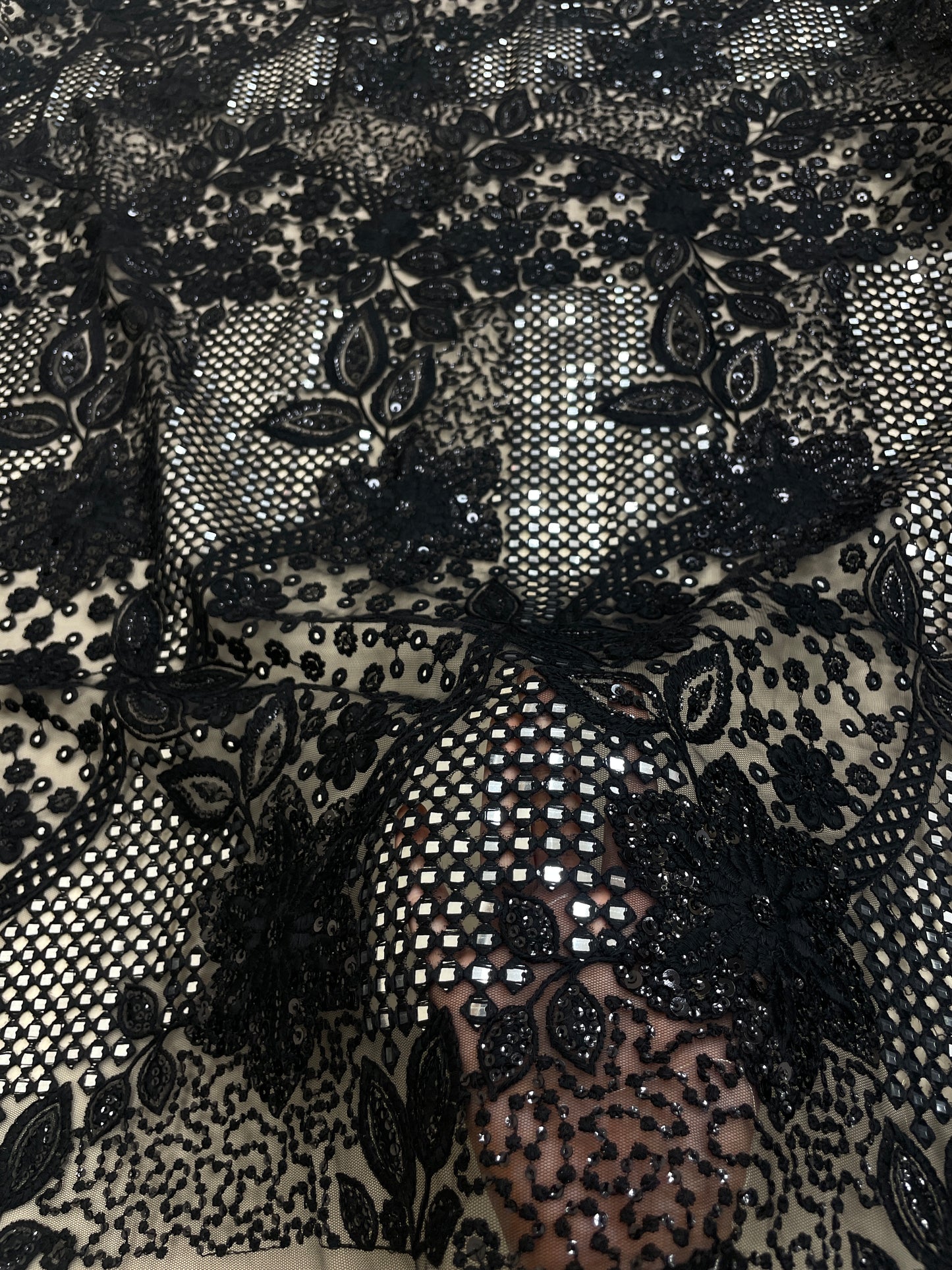 Net CutWork Embroidery (Color Available) 44"Inch