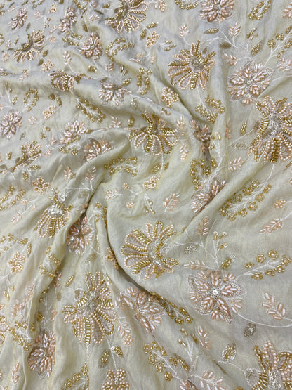 Tissue Beads And Mirror Embroidery (44"Inch)