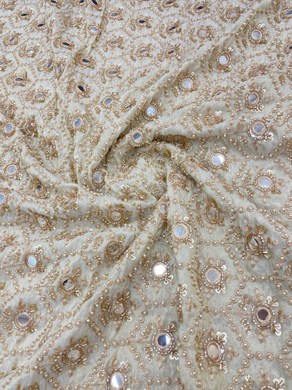 Tissue Beads And Mirror Embroidery (44"Inch)