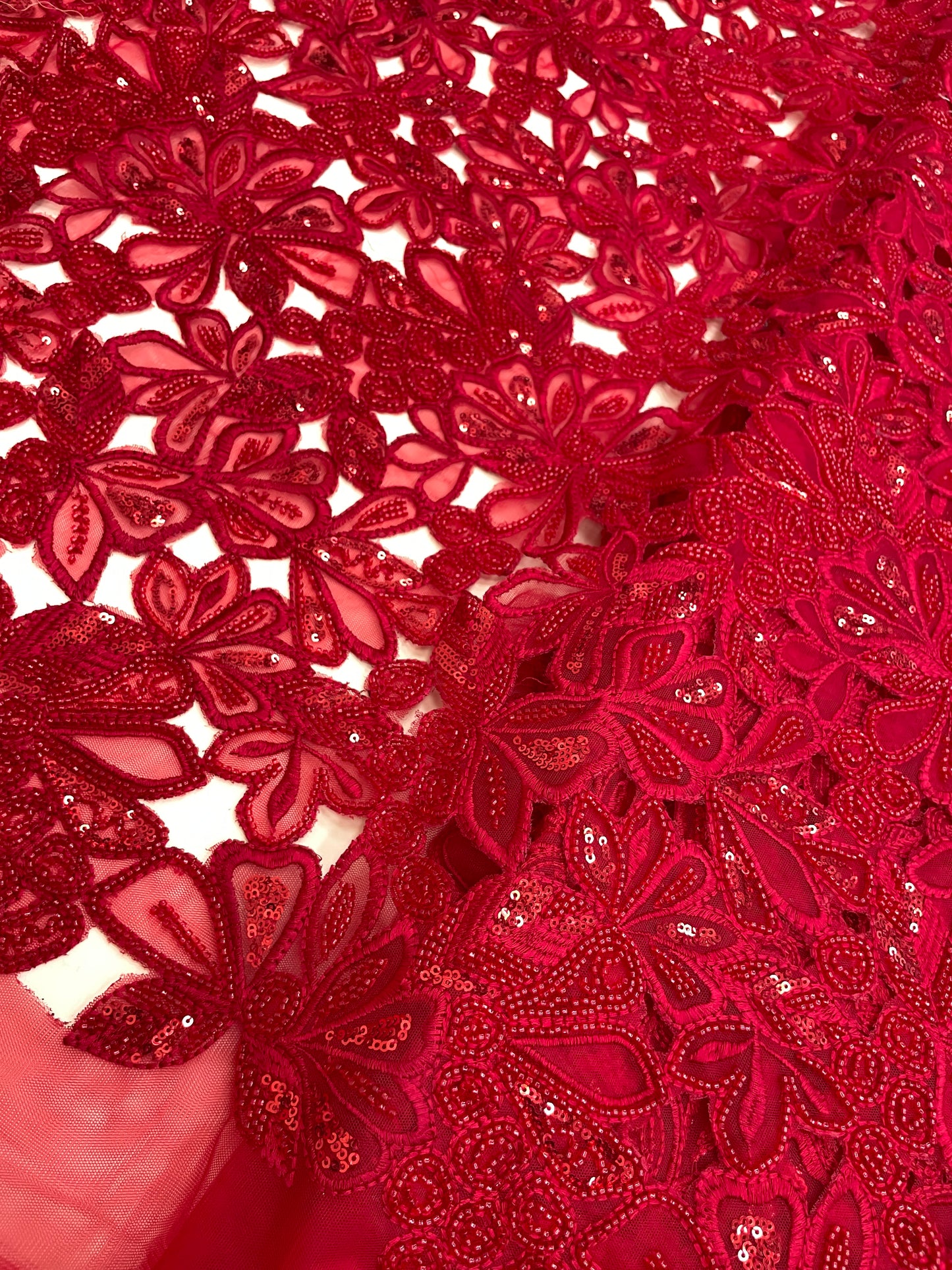 Net CutWork Embroidery (Color Available) 44"Inch