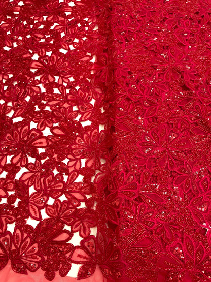 Net CutWork Embroidery (Color Available) 44"Inch