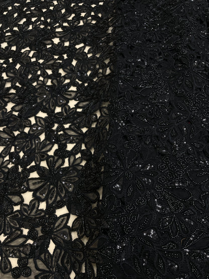 Net CutWork Embroidery (Color Available) 44"Inch