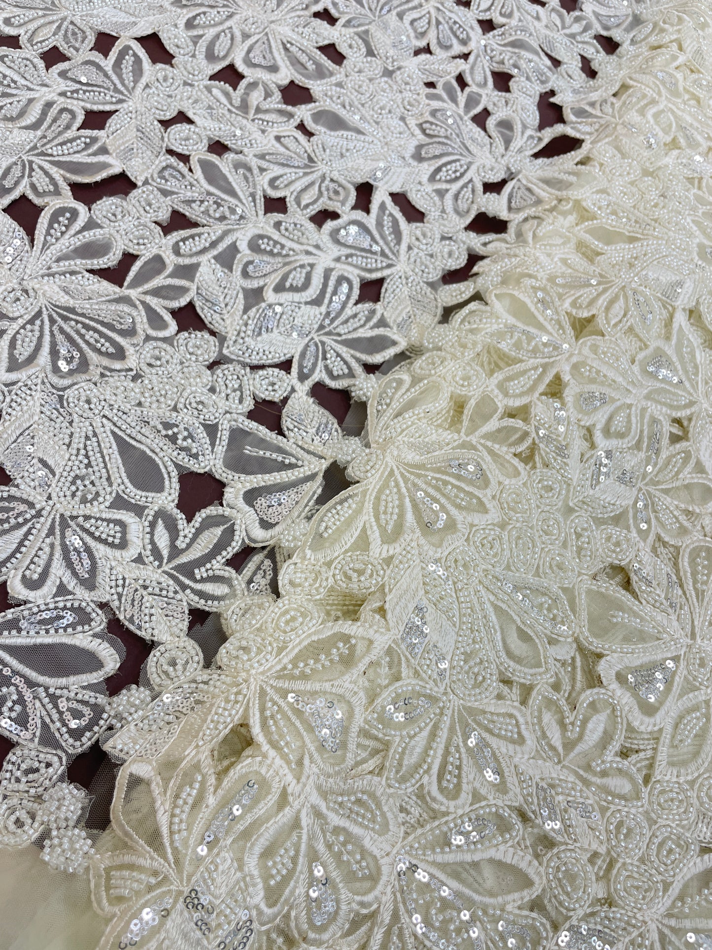 Net CutWork Embroidery (Color Available) 44"Inch