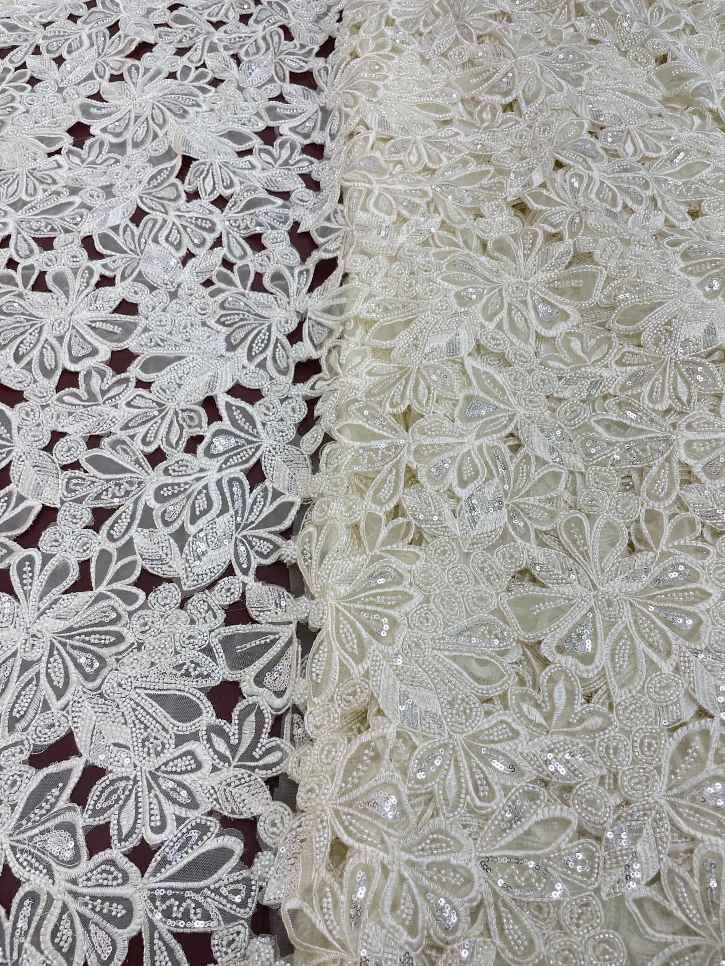 Net CutWork Embroidery (Color Available) 44"Inch