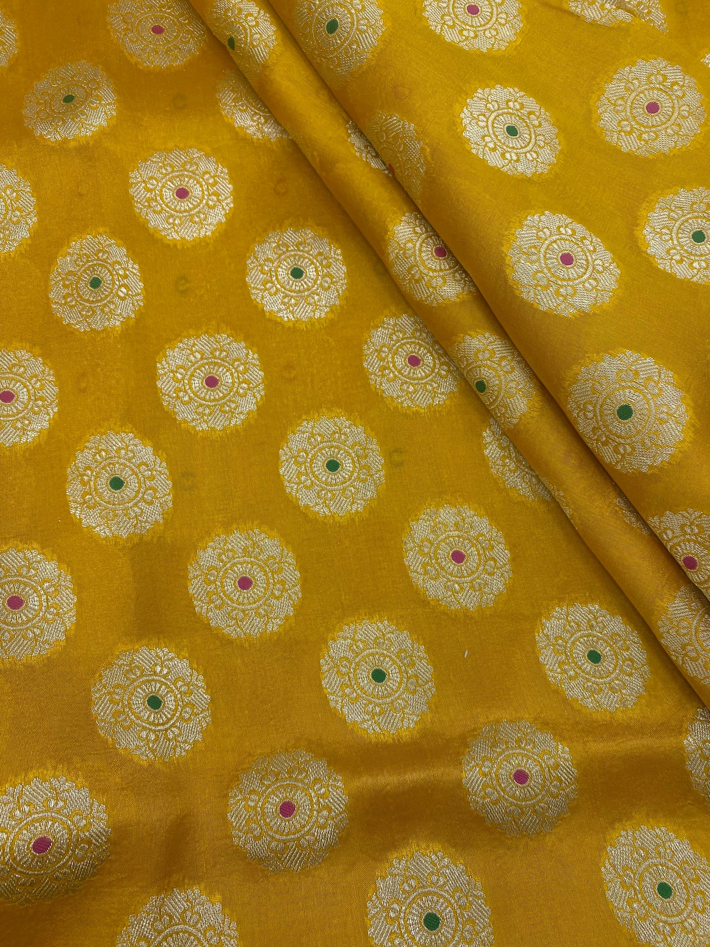 Pure Dupion Silk Zari With Meena Jacquard (Color Available) 44"Inch