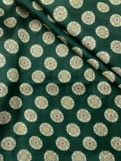 Pure Dupion Silk Zari With Meena Jacquard (Color Available) 44"Inch