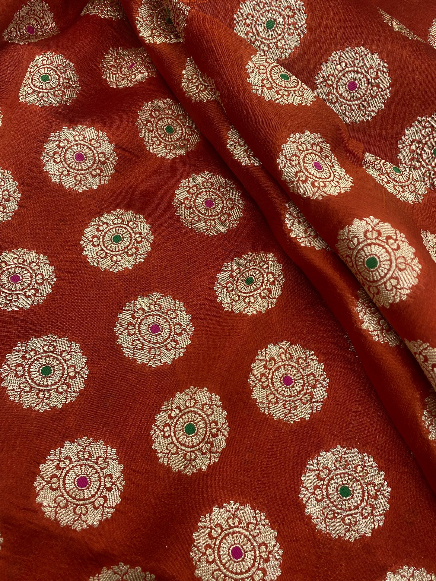 Pure Dupion Silk Zari With Meena Jacquard (Color Available) 44"Inch