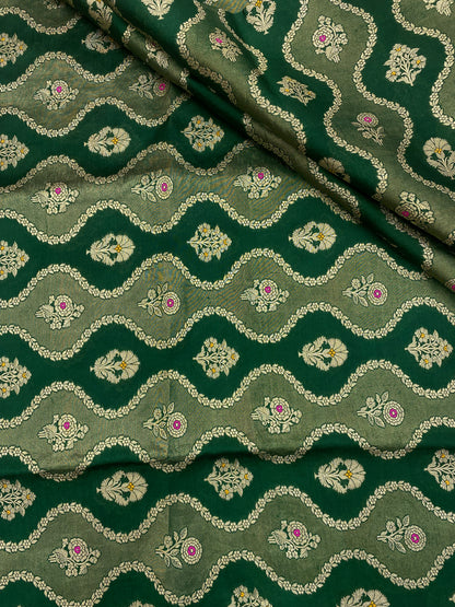 Pure Dupion Silk Zari With Meena Jacquard (Color Available) 44"Inch