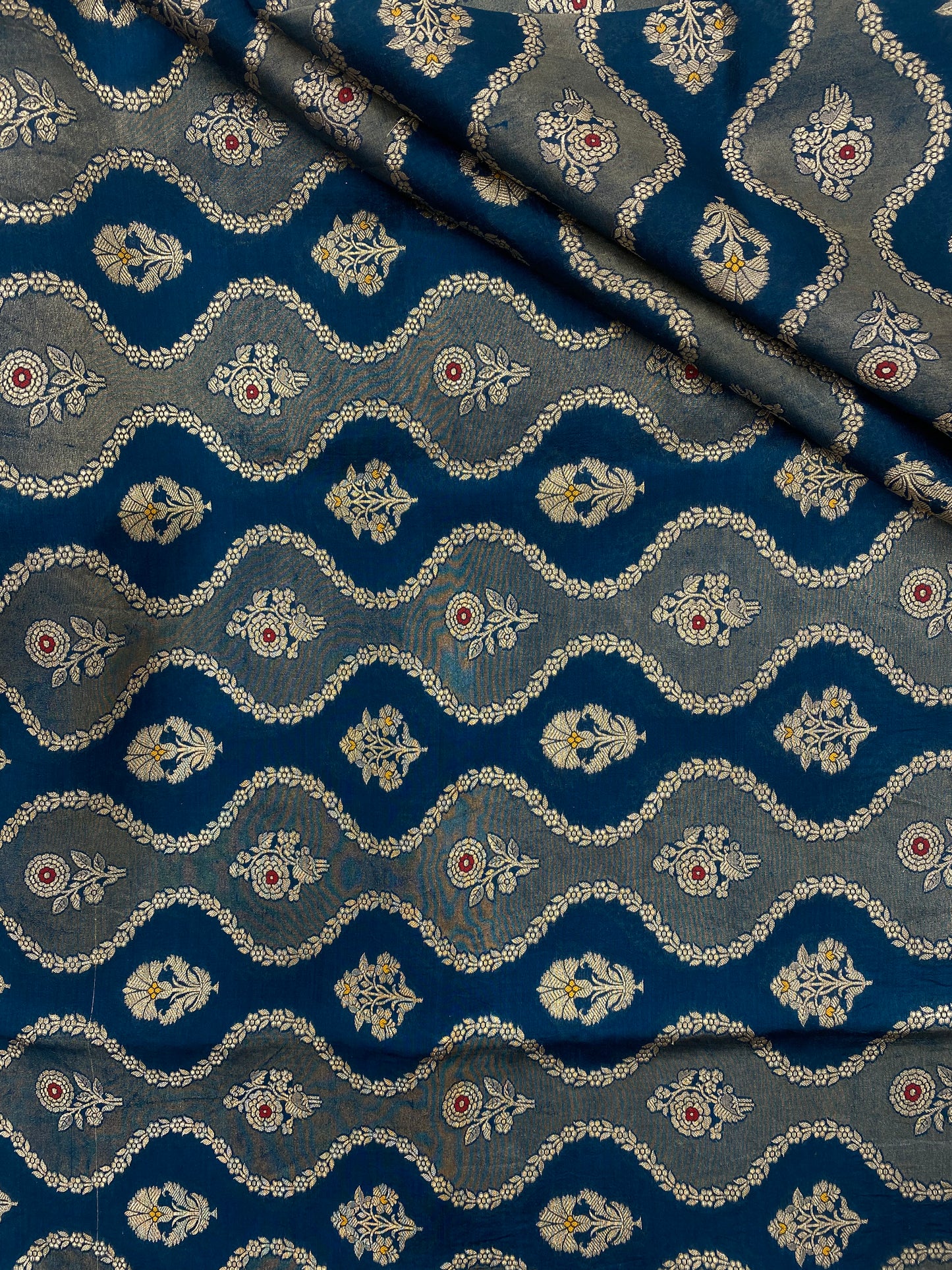 Pure Dupion Silk Zari With Meena Jacquard (Color Available) 44"Inch