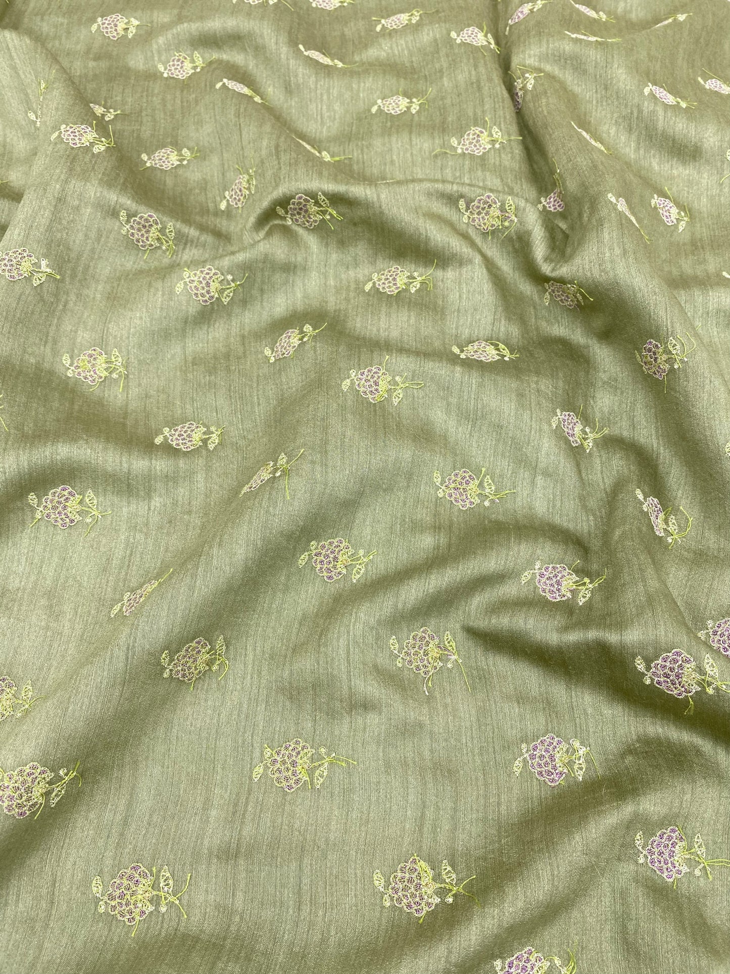 Pure Munga Embroidery (Color Availble) 44"Inch