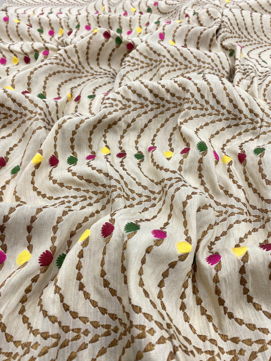 Pure Mung Meenakari Jacquard