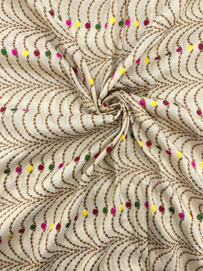 Pure Mung Meenakari Jacquard