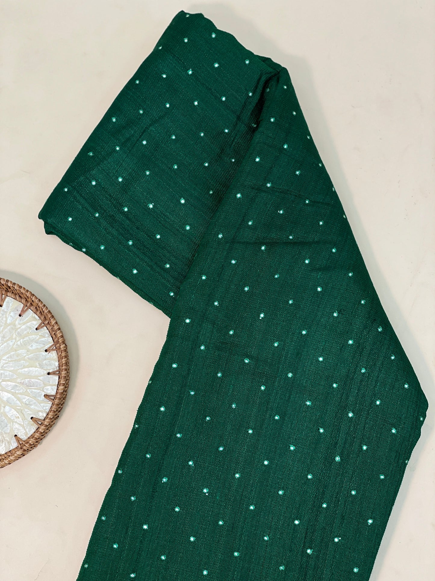 Pure Tussar With Mirror Work (Color Available ) 44"Inch