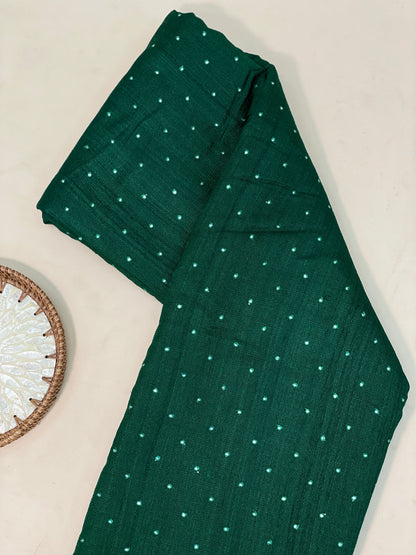 Pure Tussar With Mirror Work (Color Available ) 44"Inch