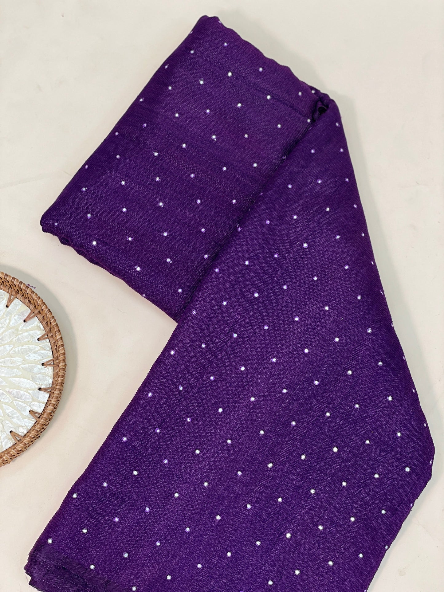 Pure Tussar With Mirror Work (Color Available ) 44"Inch