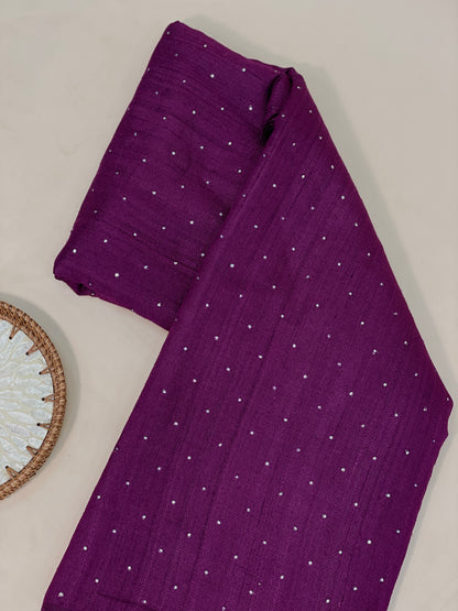 Pure Tussar With Mirror Work (Color Available ) 44"Inch