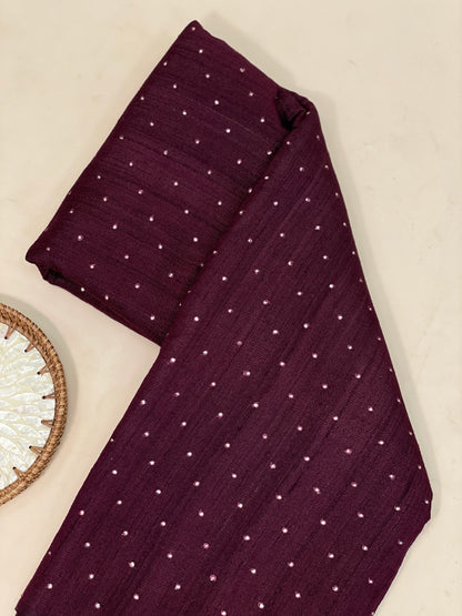 Pure Tussar With Mirror Work (Color Available ) 44"Inch