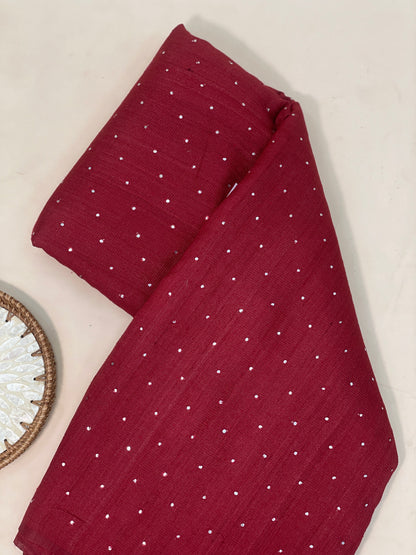 Pure Tussar With Mirror Work (Color Available ) 44"Inch