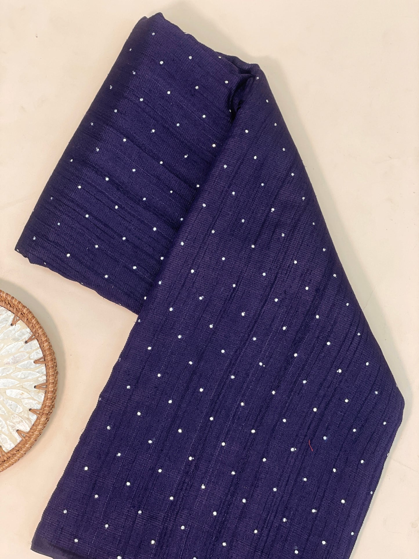 Pure Tussar With Mirror Work (Color Available ) 44"Inch