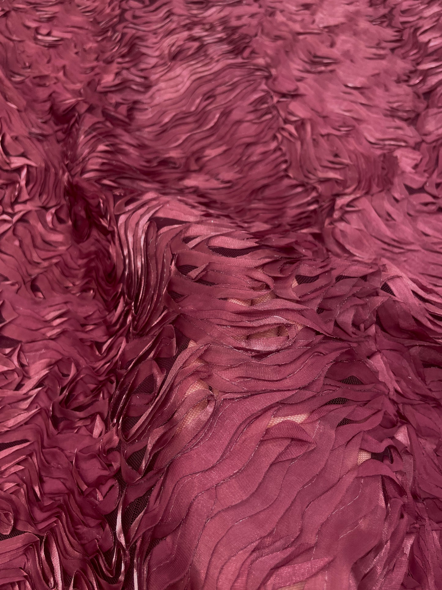 Premium Luxurious Ribbon Embroidery On Net Fabric