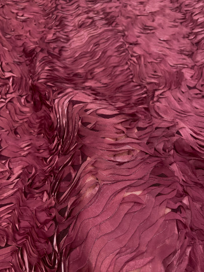 Premium Luxurious Ribbon Embroidery On Net Fabric