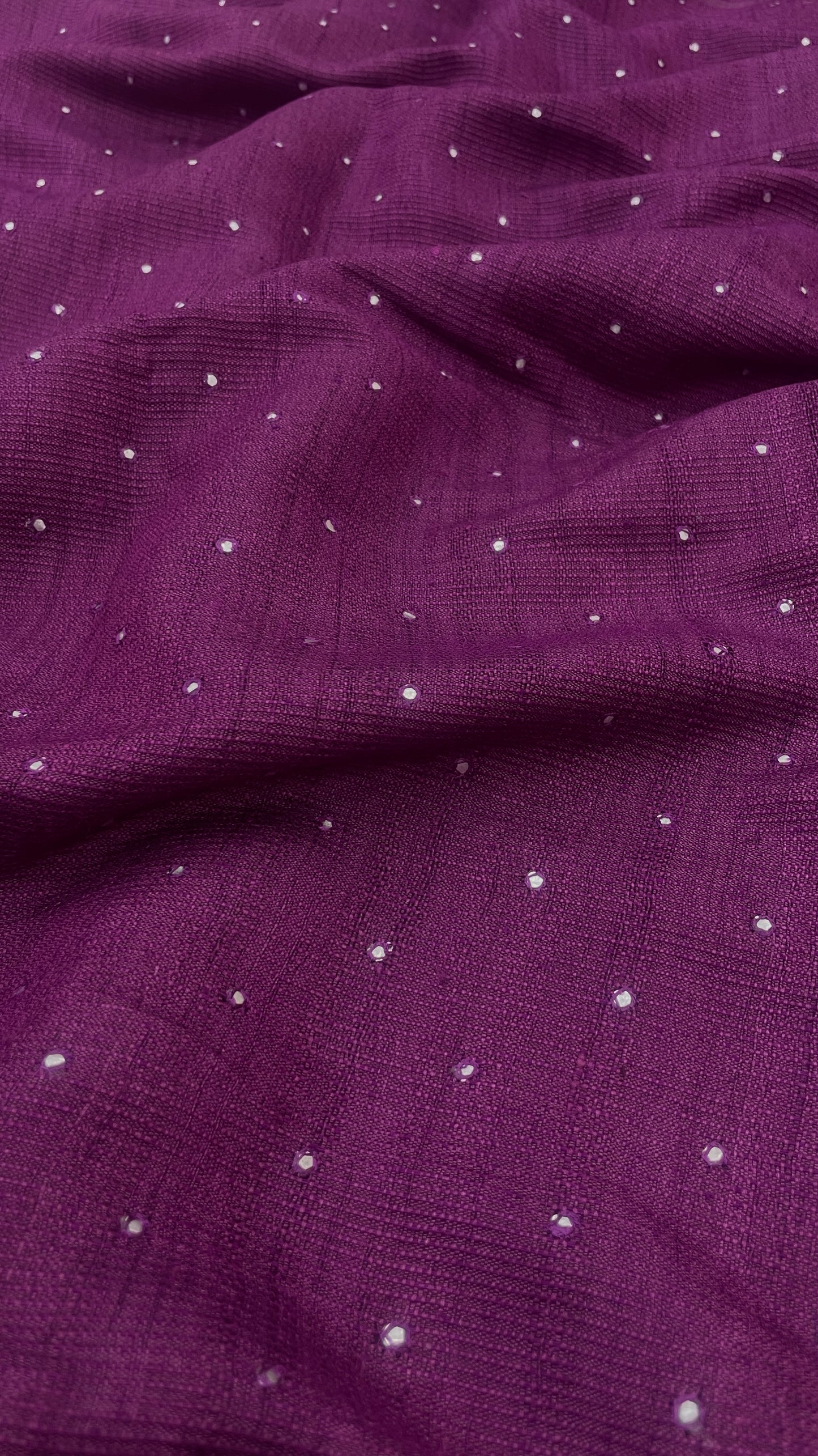 Pure Tussar With Mirror Work (Color Available ) 44"Inch