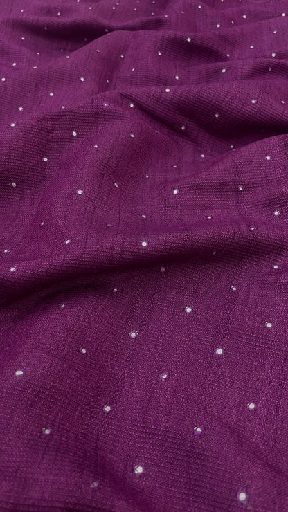 Pure Tussar With Mirror Work (Color Available ) 44"Inch