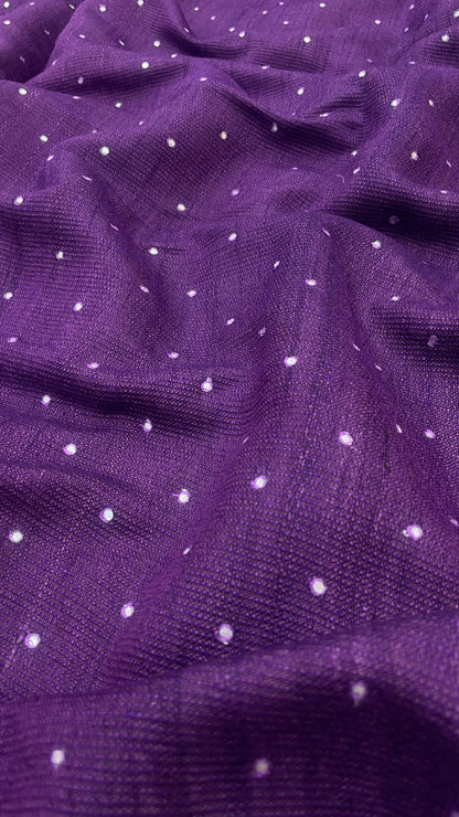 Pure Tussar With Mirror Work (Color Available ) 44"Inch