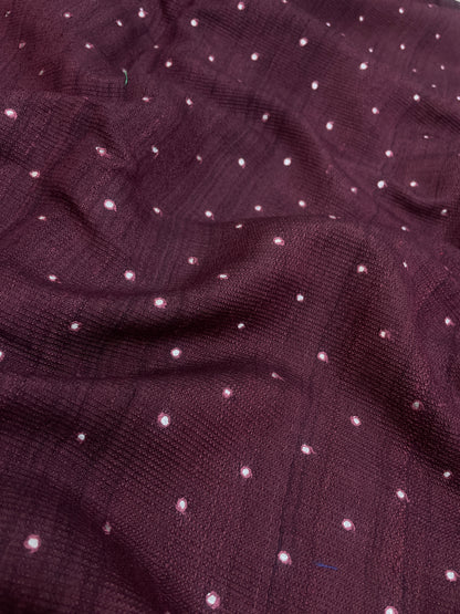 Pure Tussar With Mirror Work (Color Available ) 44"Inch