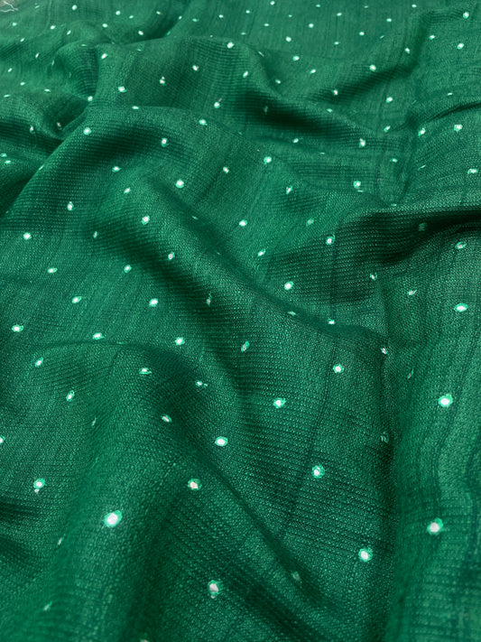 Pure Tussar With Mirror Work (Color Available ) 44"Inch